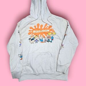 Nickelodeon Cream Hoodie with Orange Logo